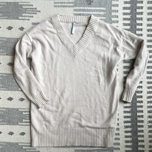 Long vneck wool sweater size M Athleta